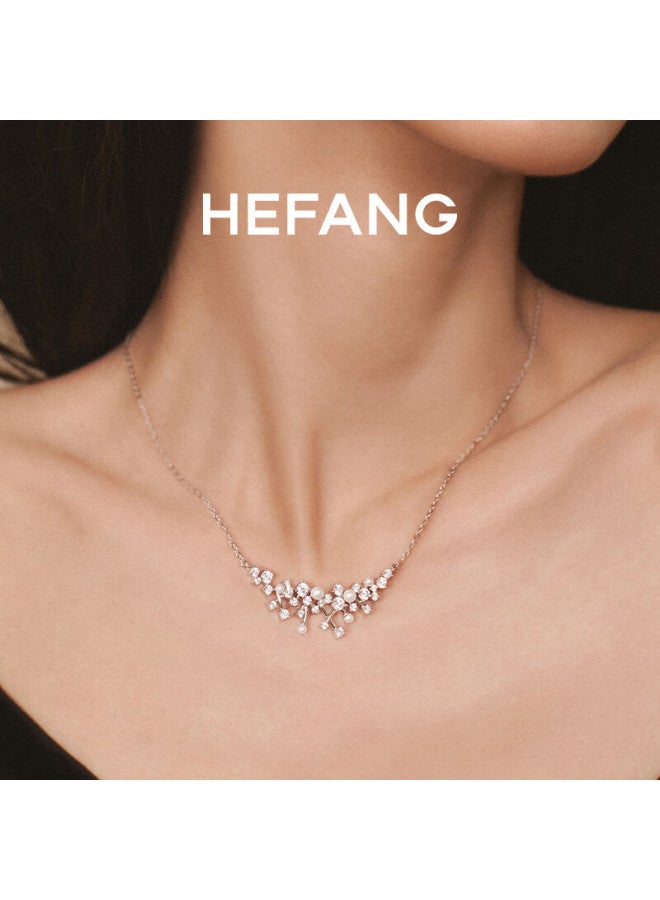 Hefang elry, Dazzling Nebula Collarbone Chain Necklace, Silver, Elegant For Women, Birthday And New Year Gift For Girlfriend - Image 2