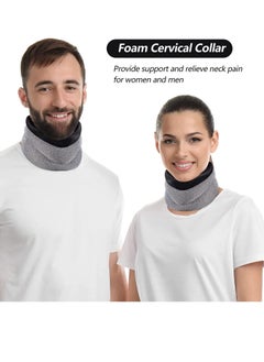 Excefore Neck Brace for Neck Pain and Support, Foam Cervical Collar for Sleeping, Vertebral Whiplash Wrap Alignment and Stabilize, Neck Support Brace for Pressure Relief for Women and Men(3" Depth Collar)  - Image 5