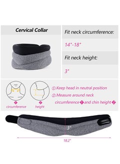 Excefore Neck Brace for Neck Pain and Support, Foam Cervical Collar for Sleeping, Vertebral Whiplash Wrap Alignment and Stabilize, Neck Support Brace for Pressure Relief for Women and Men(3" Depth Collar)  - Image 2