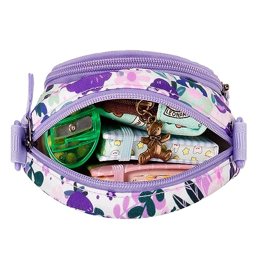 Choco Mocha Little Girls Purse for Kids 4-6 6-8 Girls Crossbody Purses for Kids Crossbody Bag Toddler Purse 2 3 4 year old, Floral Purple - Image 5
