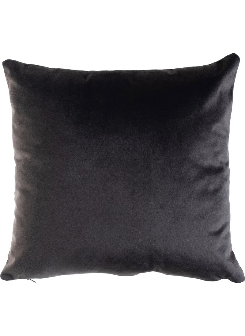 Cango Home Gray Anthracite Velvet (Babyface) Double Sided Throw Pillow Cover