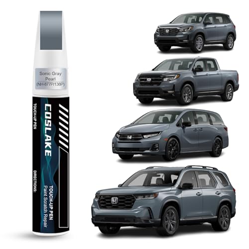 COSLAKE Car Touch Up Paint(Sonic Gray Pearl(NH-877P/138P)) for Honda, Car Paint Scratch Repair Kit, Quick & Easy Solution to Repair, 2 in 1 Scratch Remover Pen with Color-Matched - Image 1