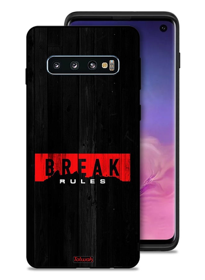 Tolwak Samsung Galaxy S10 Protective Case Cover Break Rules - Image 1