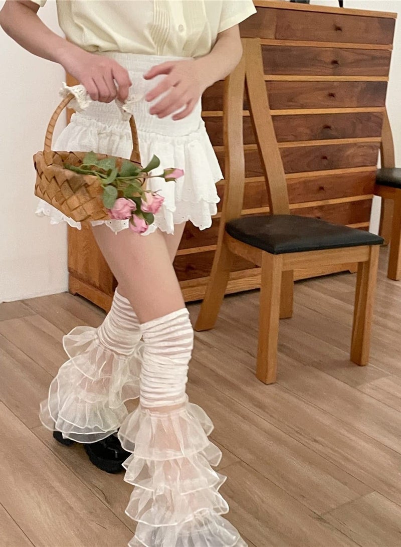 Women Leg Warmers Ribbed Knit, Long Leg Warmer, Kawaii Y2K Harajuku Gyaru Cute Leg Warmers Goth Lolita Boot Socks for Girls - Image 3