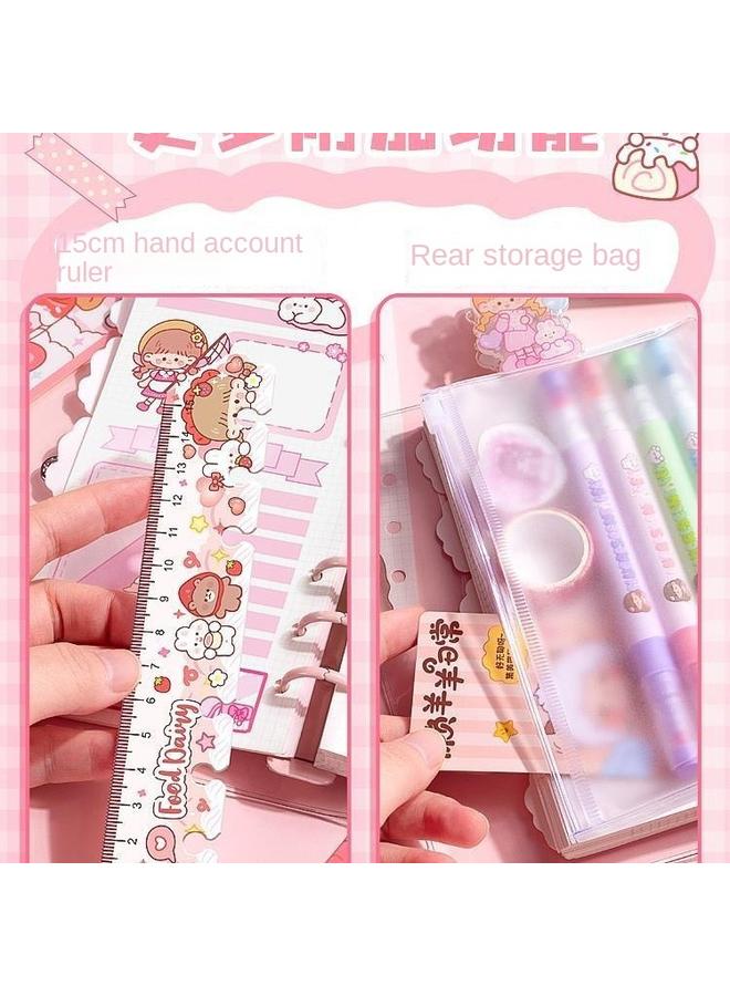 Bluejw Hand Book Suit Gift Box Hand Book Girl's Cute Girl's Heart Children's Notebook Girl's Primary School Student's Complete Set - Image 4