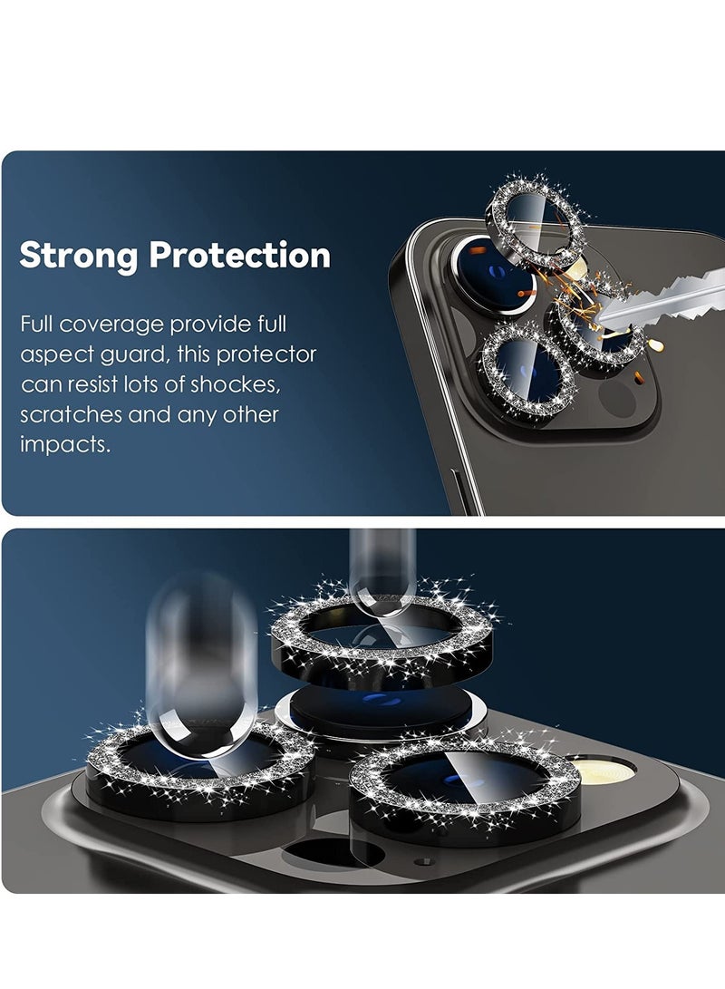 ELTRAZONE for iPhone 14 Pro - iPhone 14 Pro Max Camera Lens Protector, 9H Tempered Glass Camera Cover Screen Protector Metal Individual Ring for iPhone 14Pro 6.1 inch iPhone 14 ProMax 6.7 inch (Graphite Gray - Image 4