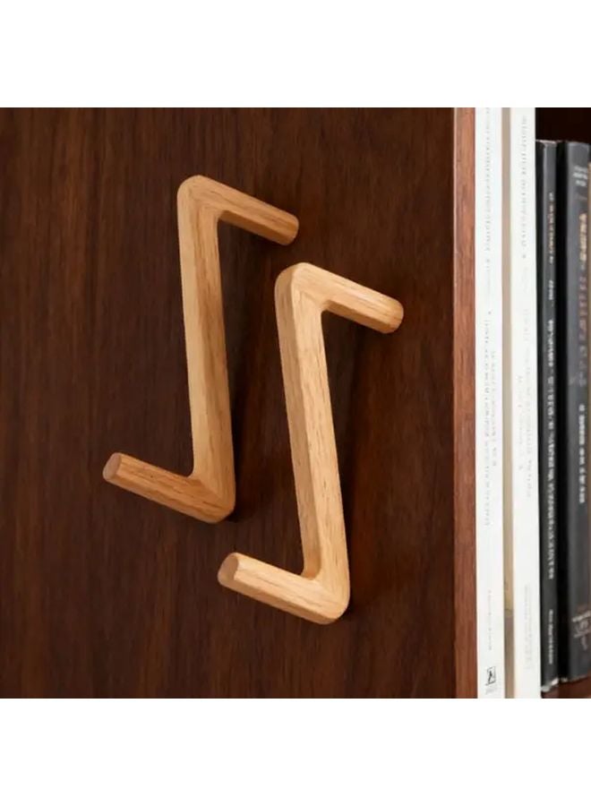 2pcs Natural Wood Wall Hooks Heavy Duty Coat Towel Hooks Rustic Bathroom Entryway - Image 2