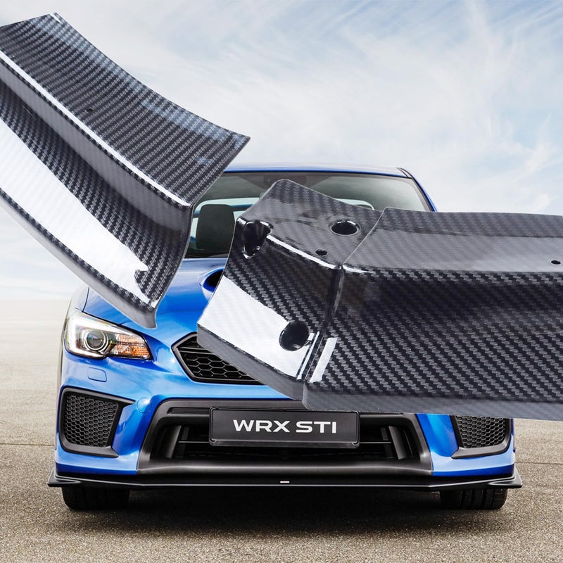 MUCO New Front Bumper Lips Compatible with Subaru WRX STI Sedan 15 16 17 18 19 20 21 22 Car Front Spoiler-Gloss Black Sport Front Lip - 3pcs - Image 3