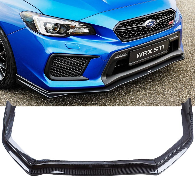 MUCO New Front Bumper Lips Compatible with Subaru WRX STI Sedan 15 16 17 18 19 20 21 22 Car Front Spoiler-Gloss Black Sport Front Lip - 3pcs - Image 4