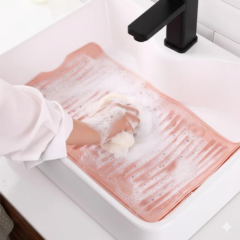 Non-Slip Bathtub Mat Foldable Elastic Laundry Mat for Washing Delicate Baby Clothes 2 Pcs S - Image 2