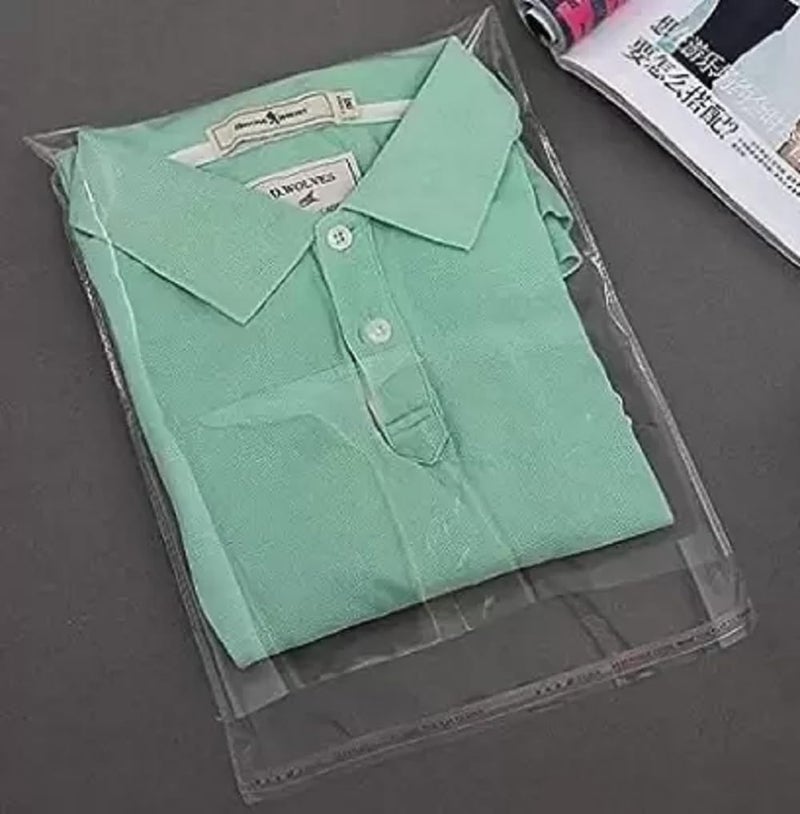 FeelBlue Transparent Plastic Poly Bags Bopp Pouches with Self Adhesive Tape, Reasealable (Pack of 500Pcs) (10 * 14) - Image 3