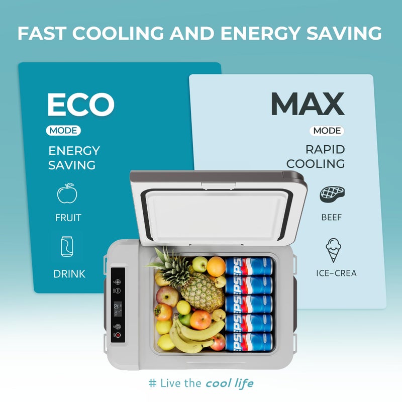 EUHOMY 12 Volt Refrigerator, 12 Quart (10L) Compressor Electric Cooler APP Control, Car Fridge 12/24V DC & 120-240V AC, Car Refrigerator -4â„‰~68â„‰, Portable Freezer for RV, Travel, Camping - Image 5