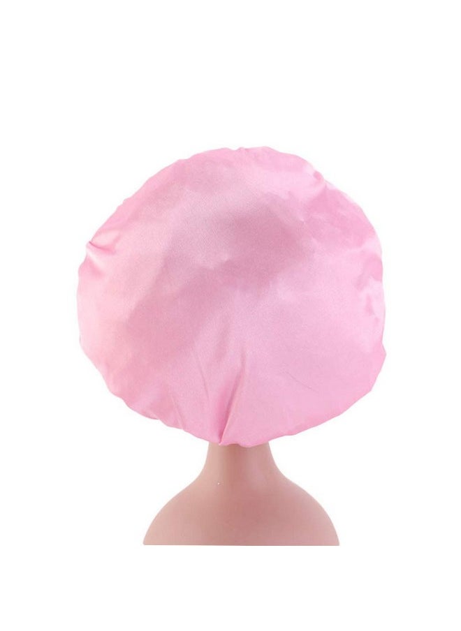 Teensery 2 Pcs Kids Satin Sleeping Caps Head Cover Bonnet With Elastic Band Hair Care Cap Night Hat For Baby Toddler Teens (Purple And Pink)  - Image 4