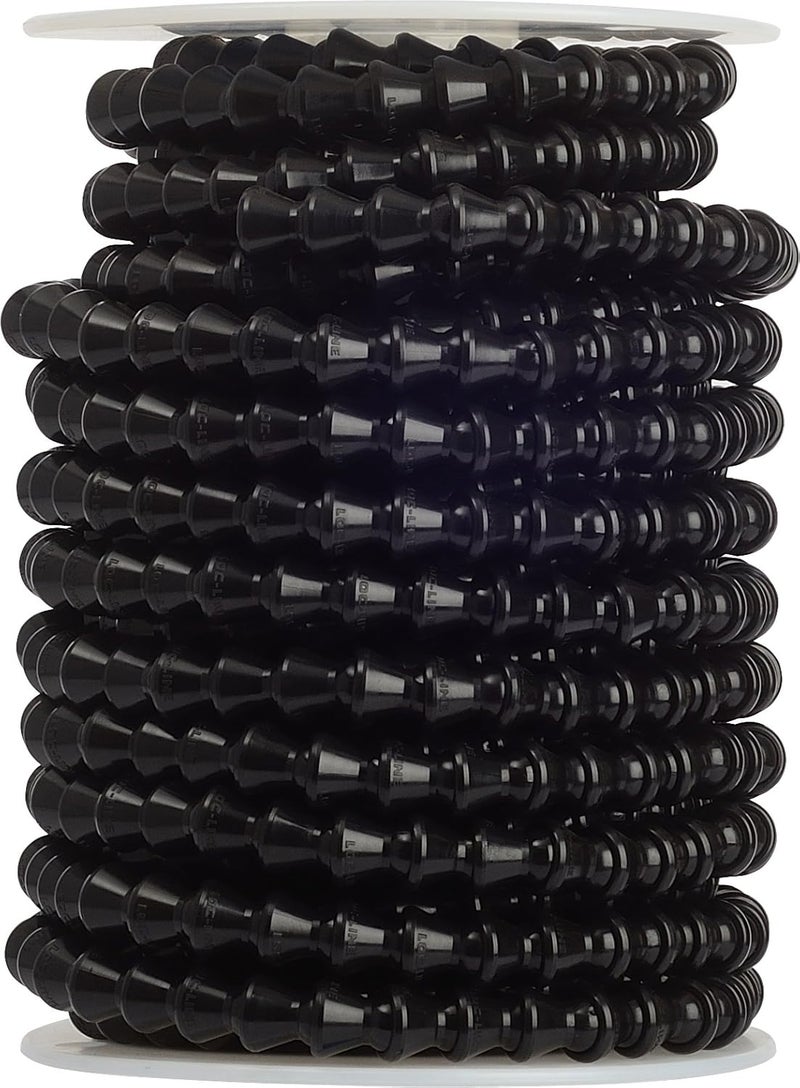 Loc-Line Coolant Hose Component, Black Acetal Copolymer, 1/4" Hose ID, 50' Length