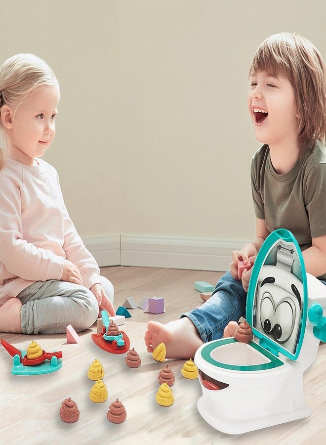 Anemeeoke Poop Family Game - Funny Shooting Game - Fast and Frenzied Launching - Includes 1 Toilet Bowl, 2 Launchers, 12 Soft Plastic Poops - Gift for Kids 3-8 - Image 5