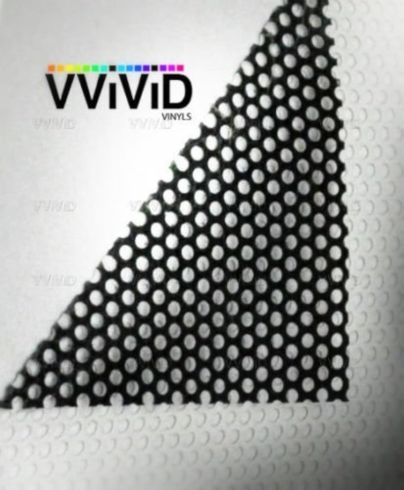 VViViD VViViD OneWay Perforated Vinyl Privacy Window Film Adhesive Glass Wrap Roll 25ft x 54 inches 