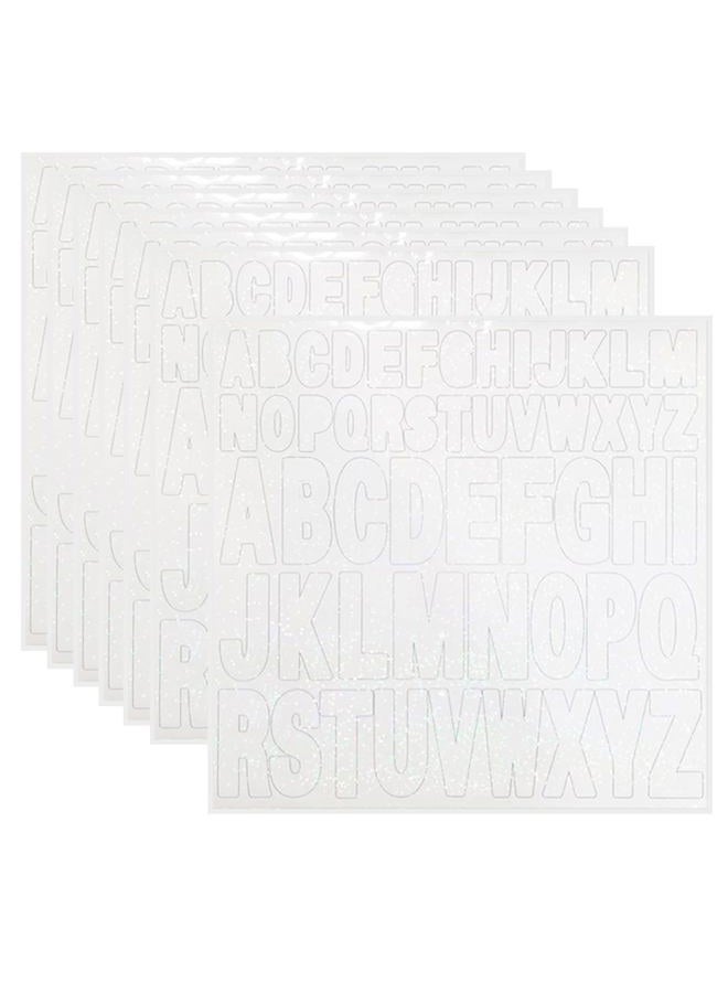 Starboling Letter Stickers,2 Inch+1 Inch White Alphabet Sticker,Self Adhesive Vinyl Letter Stickers Mailbox Numbers,for Crafts Outdoor Sign Wall Mailbox Windows Doors Car posterboard - Image 1