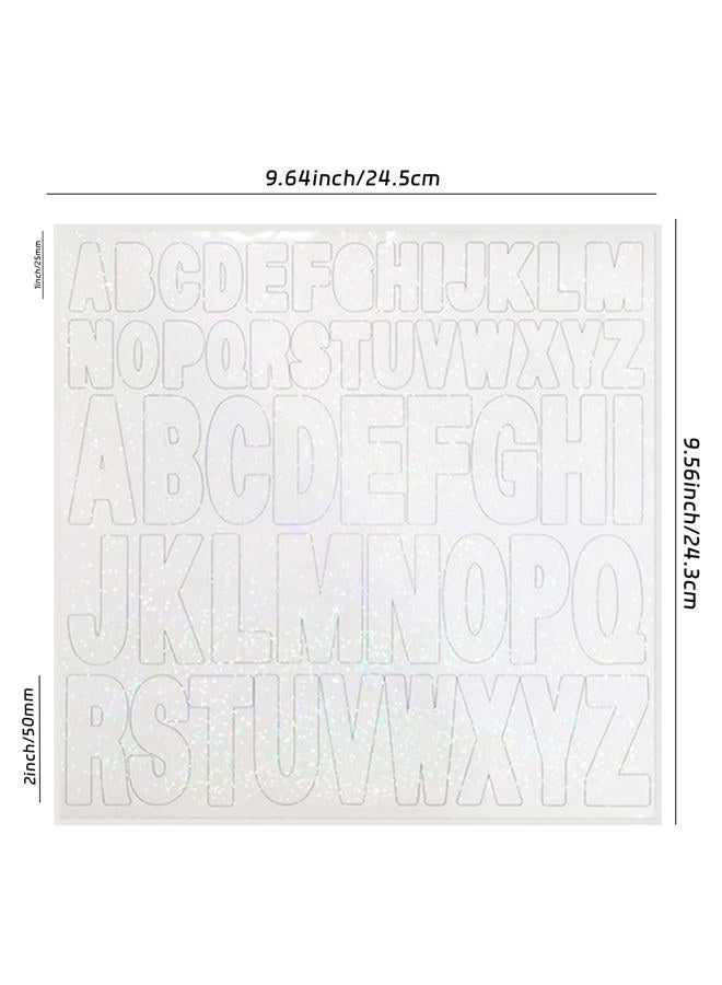 Starboling Letter Stickers,2 Inch+1 Inch White Alphabet Sticker,Self Adhesive Vinyl Letter Stickers Mailbox Numbers,for Crafts Outdoor Sign Wall Mailbox Windows Doors Car posterboard - Image 2