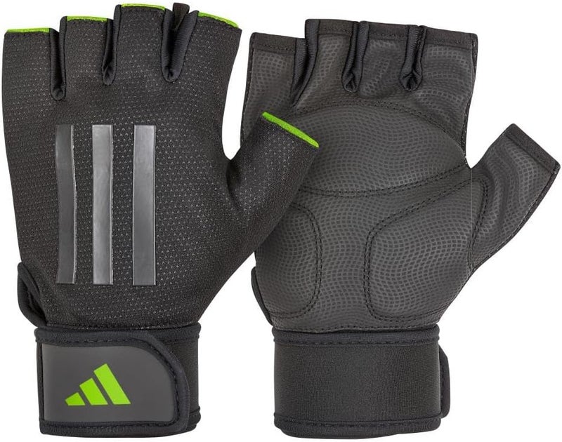 adidas Elite Training Gloves - Black/Green - Image 1