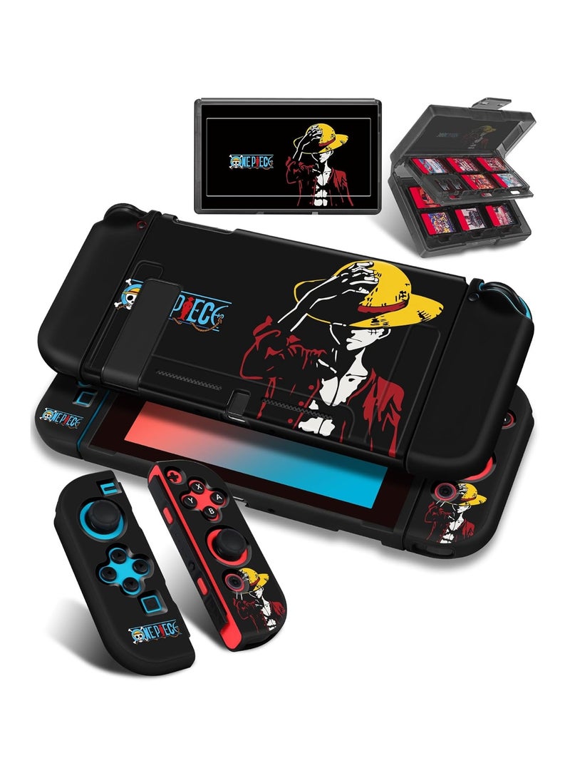 Nintendo Switch Case +24 Switch Game Stand, Anime Slim Protective Case Soft Case for Kids Boys Teens Girls Teen Girls, Funny Manga Cover - Image 1