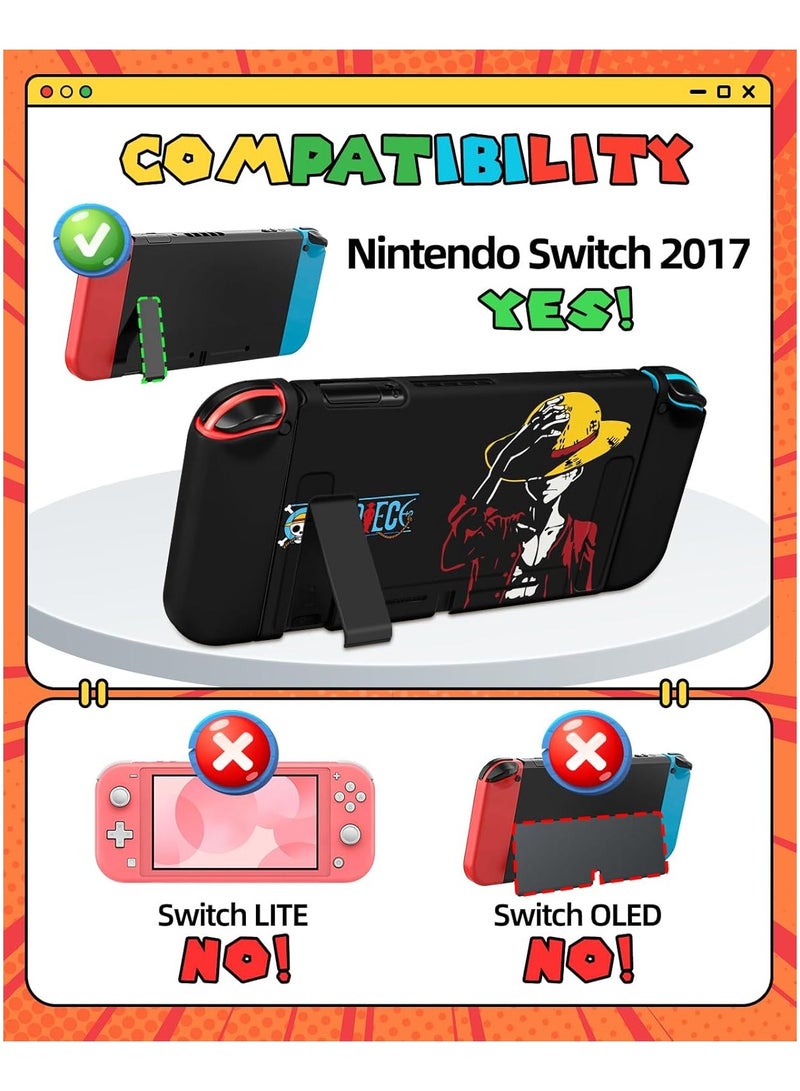 Nintendo Switch Case +24 Switch Game Stand, Anime Slim Protective Case Soft Case for Kids Boys Teens Girls Teen Girls, Funny Manga Cover - Image 2