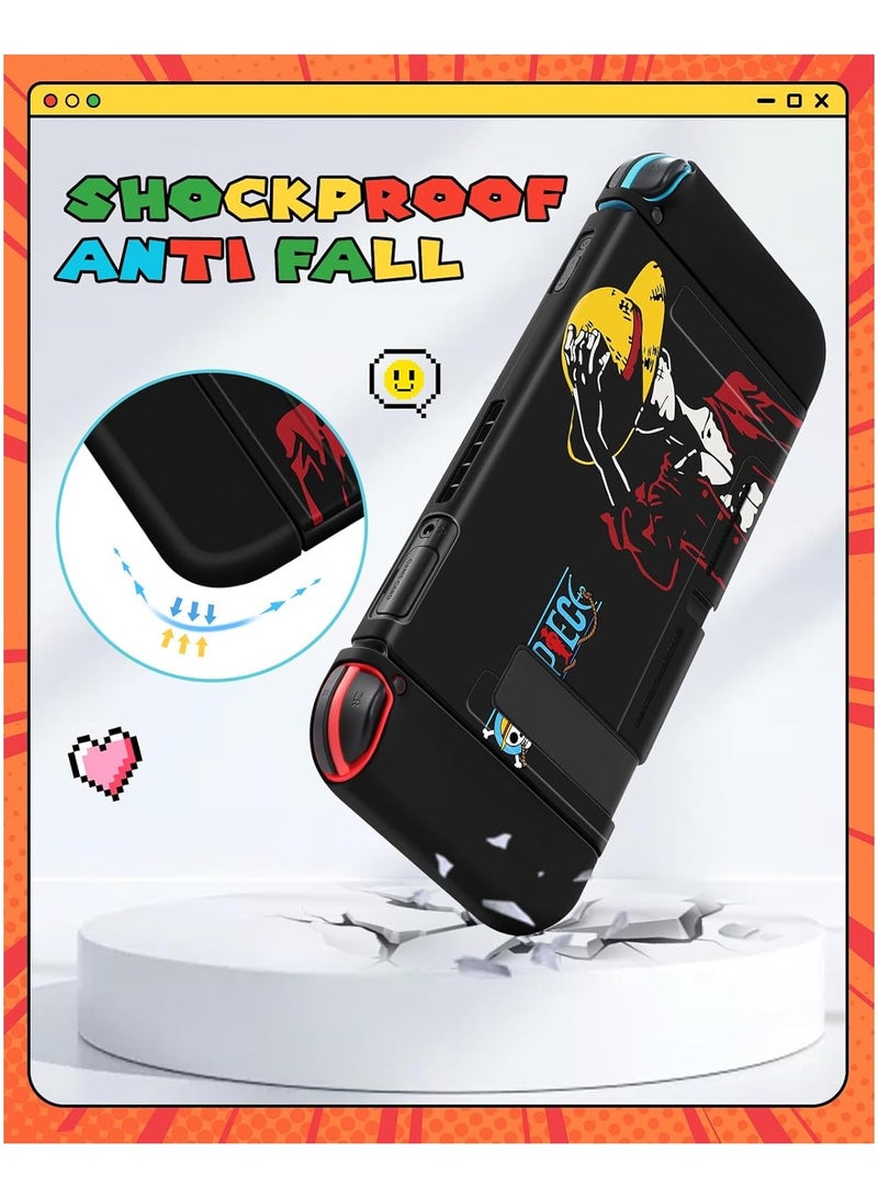 Nintendo Switch Case +24 Switch Game Stand, Anime Slim Protective Case Soft Case for Kids Boys Teens Girls Teen Girls, Funny Manga Cover - Image 5