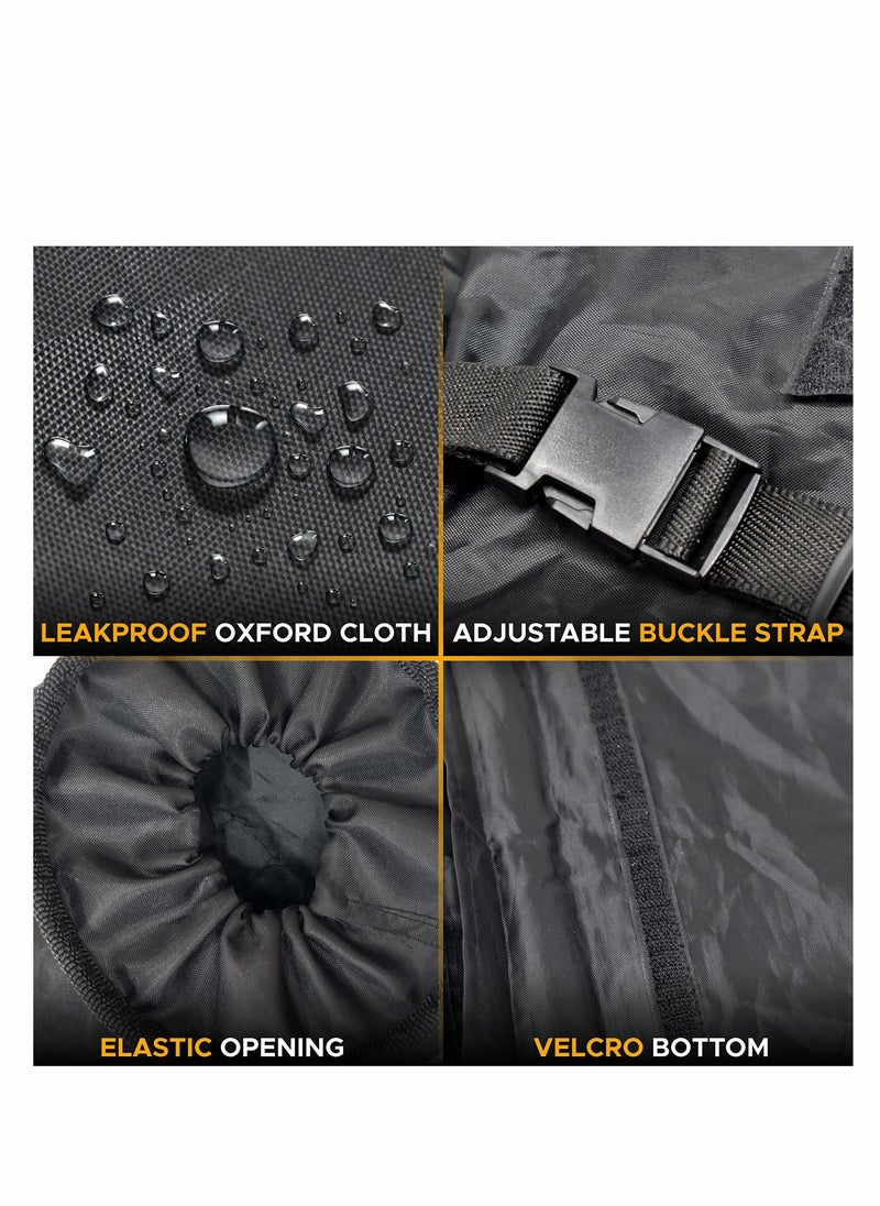 SYOSI - 4PCS Car Trash Bag with Top Elastic Vent & Velcro Bottom Opening | Mountable Car Trash Bin | Adjustable Car Trash Bag with Waterproof Material | Car Garbage Bag for Consoles & Headrest - Image 1