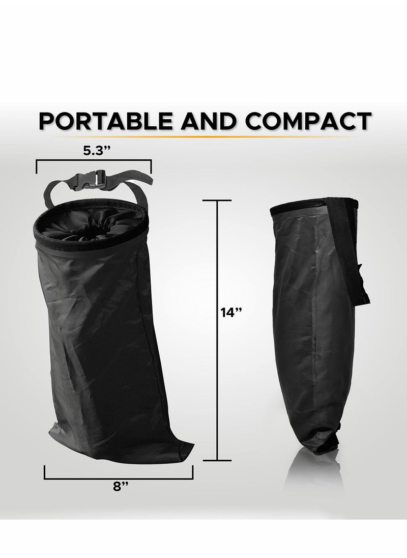 SYOSI - 4PCS Car Trash Bag with Top Elastic Vent & Velcro Bottom Opening | Mountable Car Trash Bin | Adjustable Car Trash Bag with Waterproof Material | Car Garbage Bag for Consoles & Headrest - Image 1