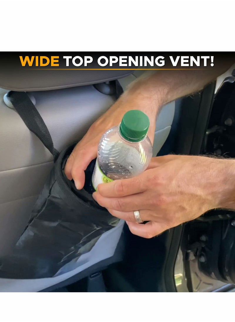 SYOSI - 4PCS Car Trash Bag with Top Elastic Vent & Velcro Bottom Opening | Mountable Car Trash Bin | Adjustable Car Trash Bag with Waterproof Material | Car Garbage Bag for Consoles & Headrest - Image 1
