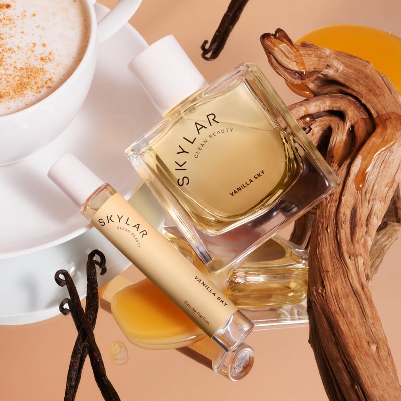 Skylar Vanilla Sky Eau de Parfum -Hypoallergenic & Clean Perfume for Women & Men, Vegan & Safe for Sensitive Skin-Notes of Cappuccino, Vanilla & Caramelized Cedar - 10mL /0.33 Fl oz - Image 3