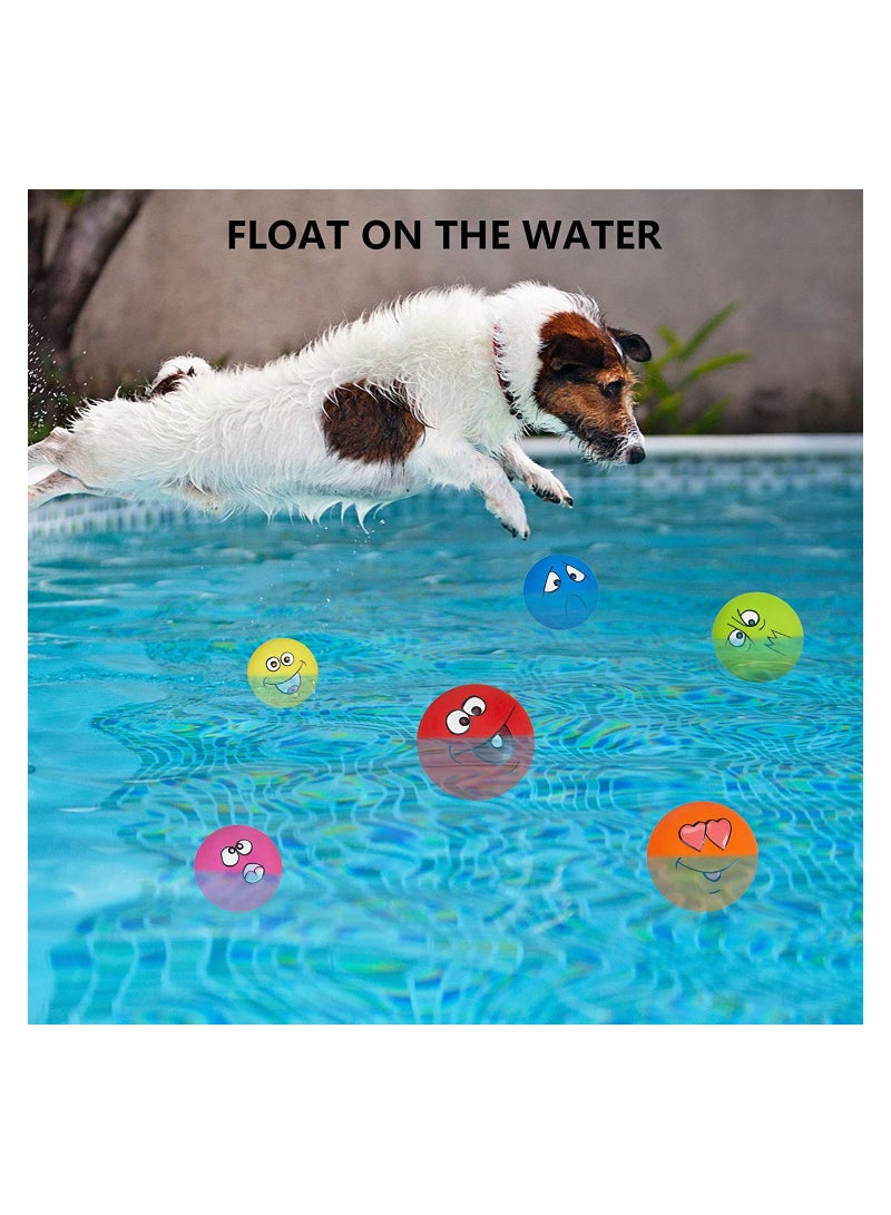 Generic Interactive Squeaky Dog Toy Set Funny Face Latex Rubber Balls for Small Medium Puppies 6PCS  - Image 5