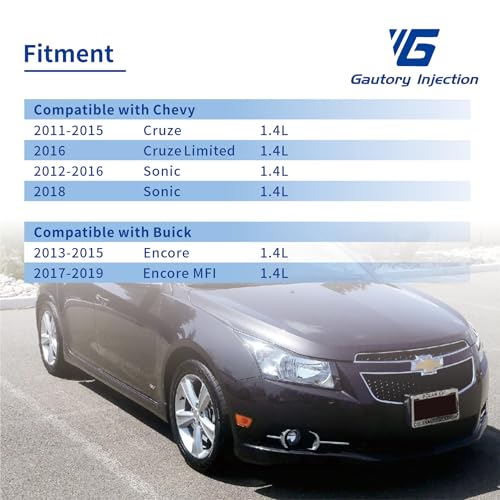 Gautory Fuel Injectors Compatible with 2011 2012 2013 2014 2015 Chevy Cruze Chevrolet Soinc 20122016 Buick Encore 20132015 14L Replace 0280158205 55565970 Set of 4 - Image 3