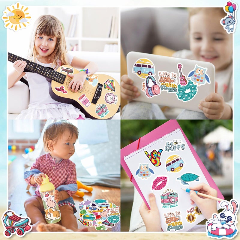 Wninbu 200 PCS Cute Stickers for Kids,Water Bottle Sticker Pack for Teens Girls Boys,Waterproof Vinyl Animal Stickers for Water Bottles,Skateboard,Laptop Students Classroom Decor Prizes (Cute 200 pcs) - Image 5
