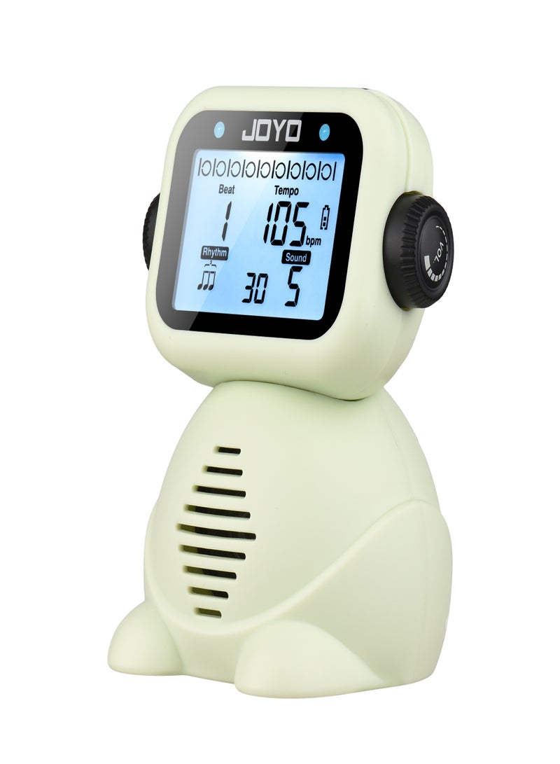 JOYO JM-93 Digital Voice Metronome Rechargeable Metronome Tuner Mini Portable Cute Robot Style for Girls Boys Kid Children Volume Adjustable - Image 1