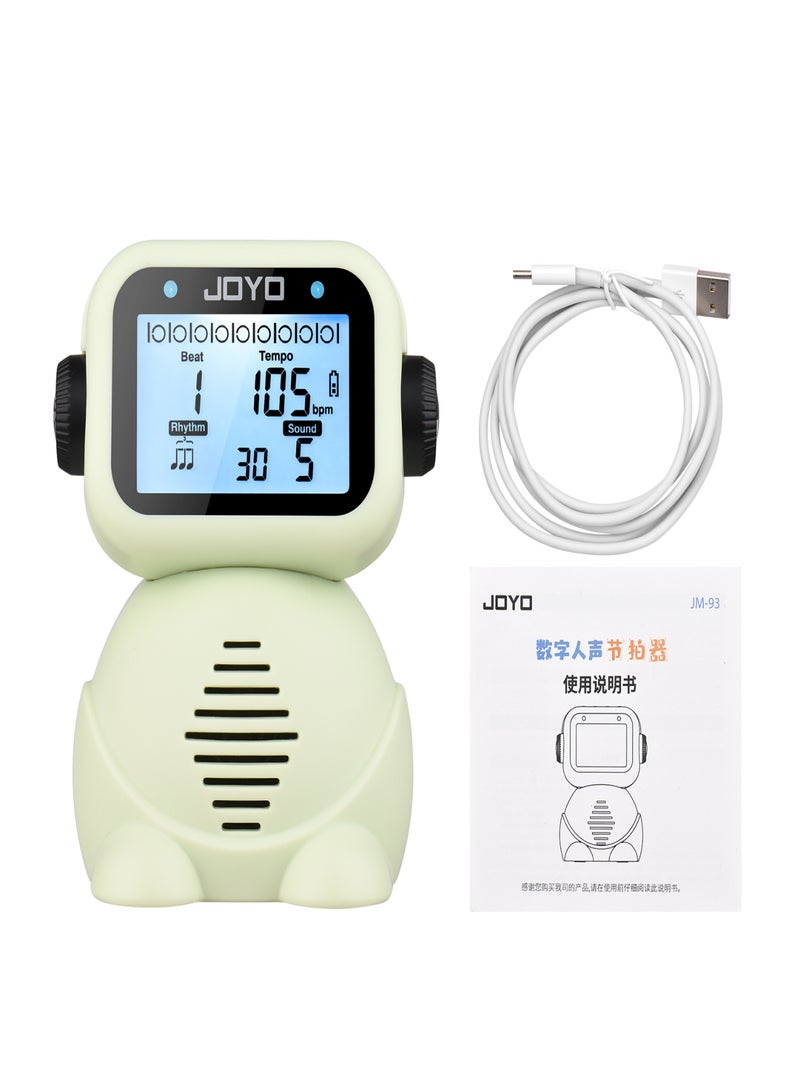 JOYO JM-93 Digital Voice Metronome Rechargeable Metronome Tuner Mini Portable Cute Robot Style for Girls Boys Kid Children Volume Adjustable - Image 3