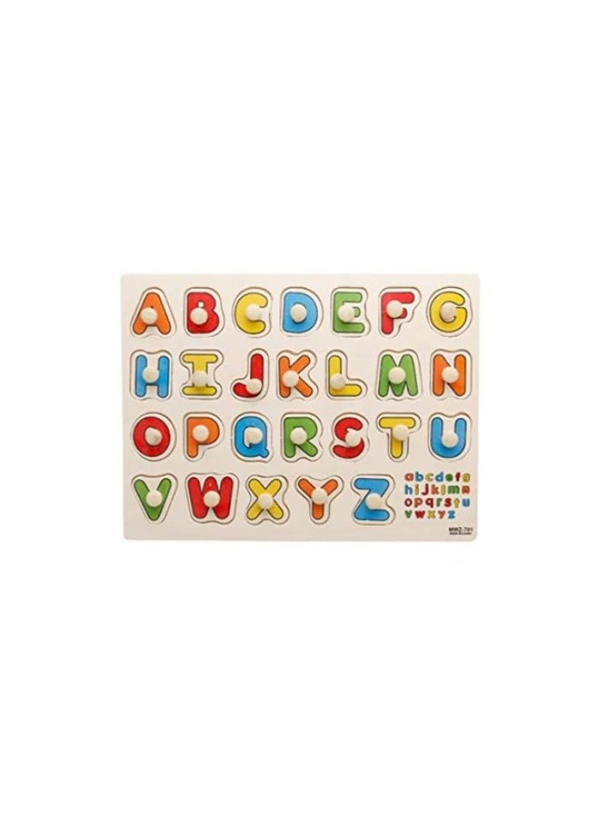 Alphabet Board Capital Letters Educational Learning Board for Kids Letter Recognition Fine Motor Skills Multicolor