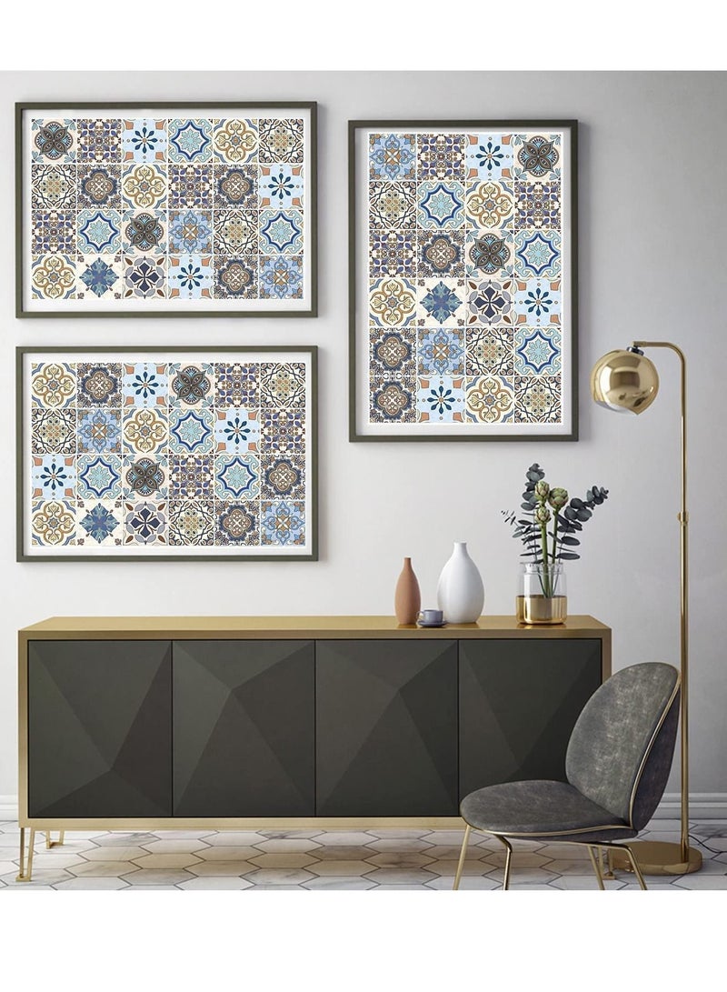 نيبمينينت ملصقات بلاط جدارية ذاتية اللصق ، تزيين على طراز تركيا للجدران 10 قطع قابلة للإزالة بيئيًا مقاومة للماء للحمام وديكور المطبخ اللاصق 5.9x5.9 بوصة - Image 2