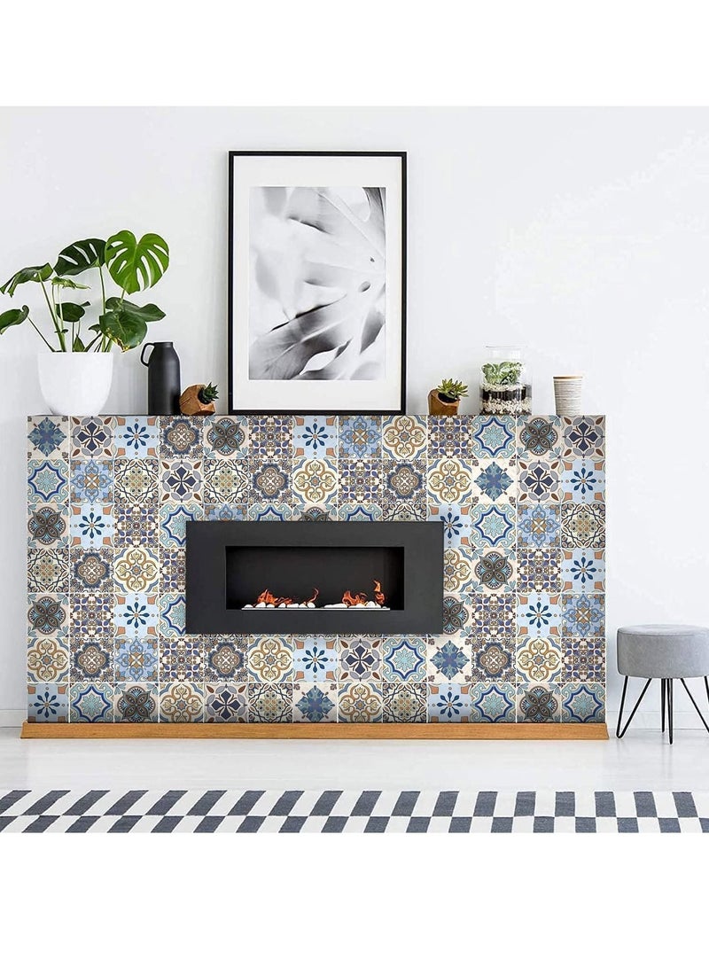 نيبمينينت ملصقات بلاط جدارية ذاتية اللصق ، تزيين على طراز تركيا للجدران 10 قطع قابلة للإزالة بيئيًا مقاومة للماء للحمام وديكور المطبخ اللاصق 5.9x5.9 بوصة - Image 4