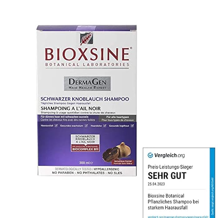 Bioxsine Herbal Shampoo with Black Garlic for Hair Growth and Healthy Hair - Odourless, For All Hair Types, Suitable for Women and Men, 300 ml - Image 2