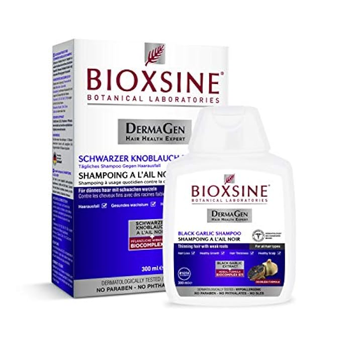 Bioxsine Herbal Shampoo with Black Garlic for Hair Growth and Healthy Hair - Odourless, For All Hair Types, Suitable for Women and Men, 300 ml - Image 1