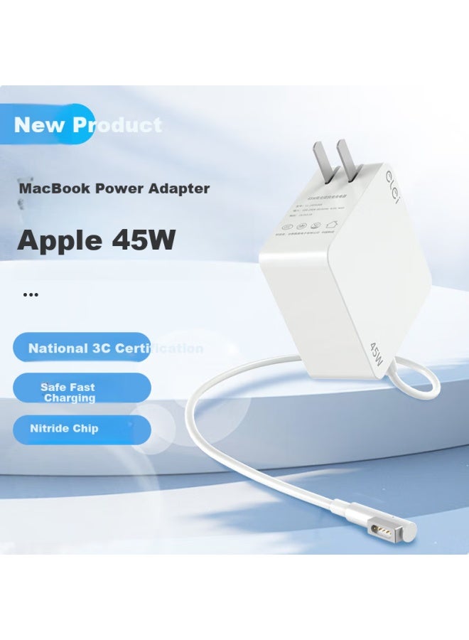 Elei Apple Computer Charger, 45w, For Macbook Air A1369 A1370 A1304 Laptops, Power Adapter Cable, 14.5v 3.1a, Angled Head - Image 1