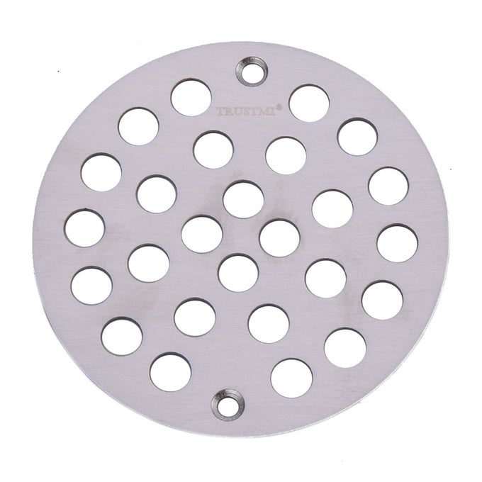 4 INCH SCREWIN SHOWER DRAIN COVER REPLACEMENT FLOOR STRAINER BRUSHED STAINLESS