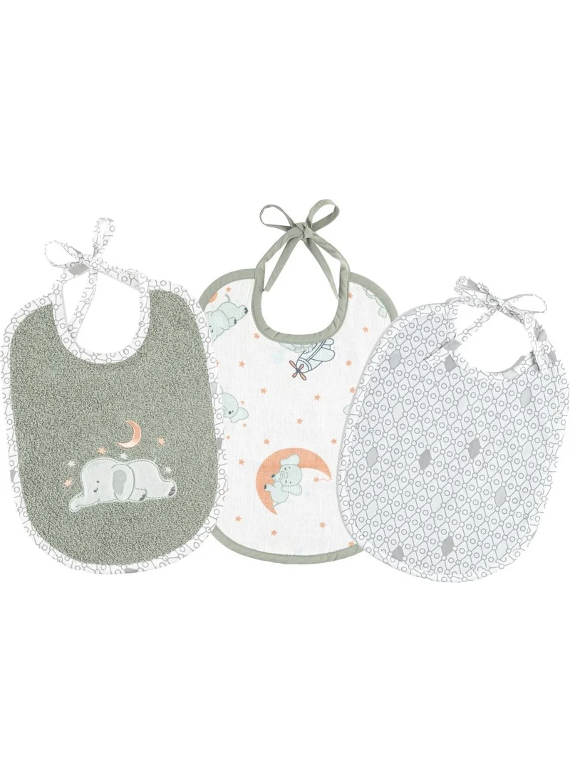 Gezenbebe Hero 3-Piece Newborn Baby Bib Set Elephant