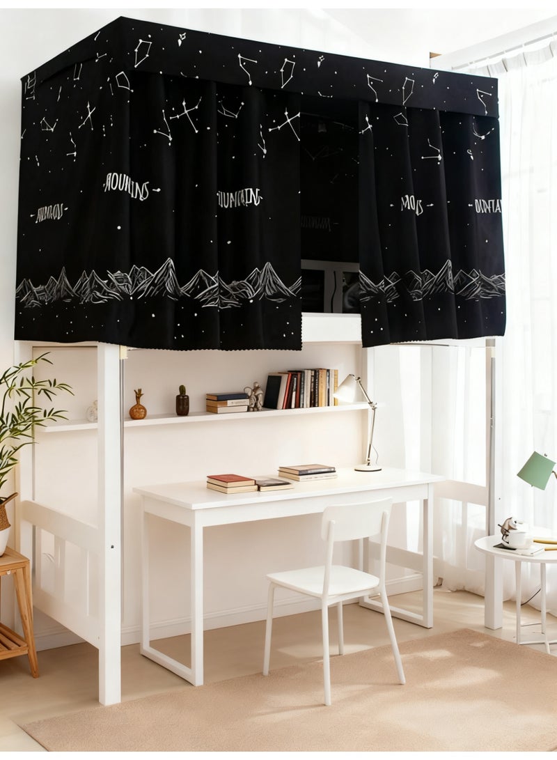 رَوَائِد 2 Panels، بوتتوم Bunk Bed Curtins Curtins Curtin Shading Netting e 53.15 X78.7 I. - Image 1