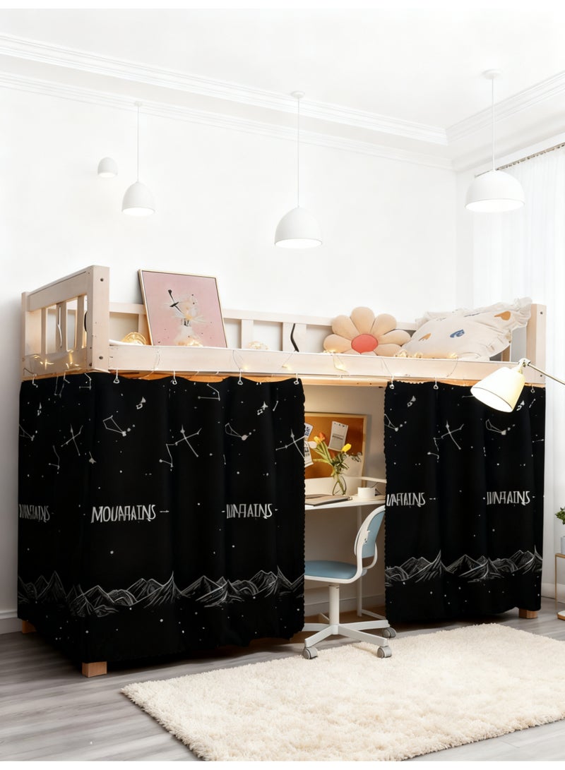 رَوَائِد 2 Panels، بوتتوم Bunk Bed Curtins Curtins Curtin Shading Netting e 53.15 X78.7 I. - Image 4