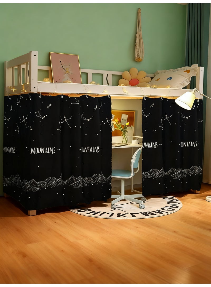 رَوَائِد 2 Panels، بوتتوم Bunk Bed Curtins Curtins Curtin Shading Netting e 53.15 X78.7 I. - Image 2