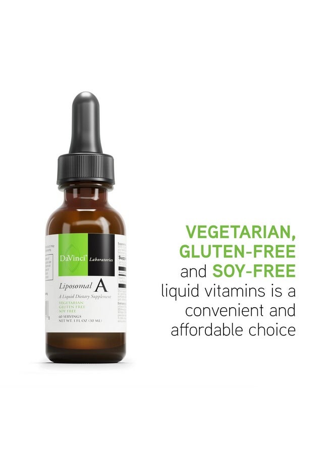 Davinci DAVINCI Labs Liposomal A - Liquid Vitamin A Supplement to Support Bone, Skin, Gut, Vision and Immune Health* - Gluten-Free - 30 ml  - Image 5