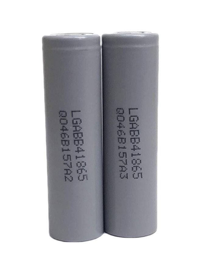 إل جي بطارية ليثيوم أيون قابلة لإعادة الشحن من قطعتين 2600 mAh رمادي - Image 2