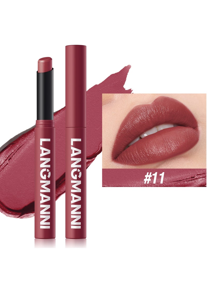 LANGMANNI Slanted rotating matte lipstick single support long-lasting - Image 1