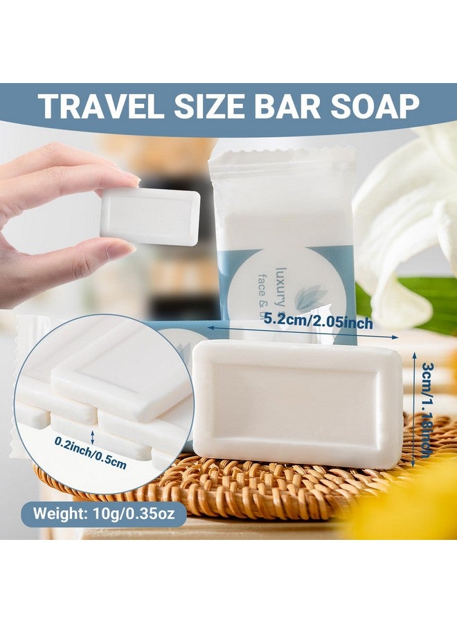 Kacctyen 200 Pcs 0.35oz Mini Bar Soap Bulk Travel Soap Individually Wrapped Bulk Hand Soap Hotel Soap Bars Travel Size Toiletries for Vacation Hospitality Guest Bathroom Rentals - Image 2